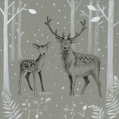 Deer Family Winter Wonderland