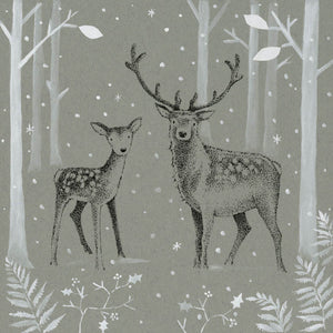 Deer Family Winter Wonderland