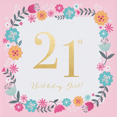Floral Wreath 21st Birthday