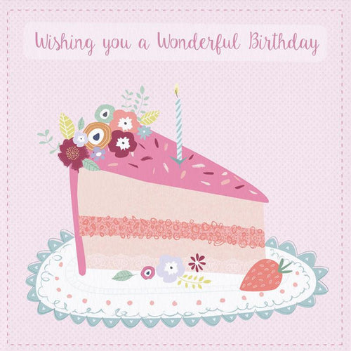 Wonderful Birthday Cake Slice