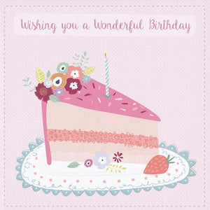 Wonderful Birthday Cake Slice