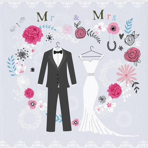 Mr and Mrs Wedding Card