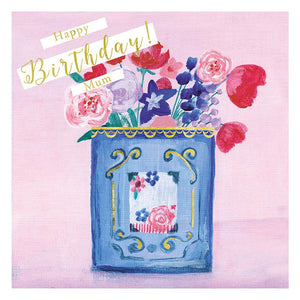 Floral Vase Birthday Mum