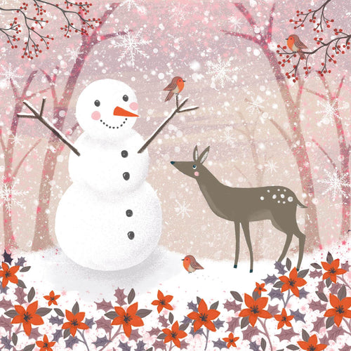 Snowman and Poinsettia