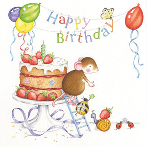 Birthday Cake With Strawberries