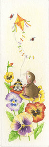 Mouse Kite and Pansies