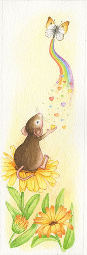 Mouse Thank You Rainbow Butterfly