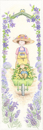 Pip and Florrie Lavender Clematis and Wheelbarrow