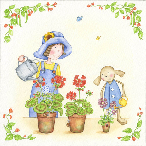 Pip & Florrie Watering The Flowers