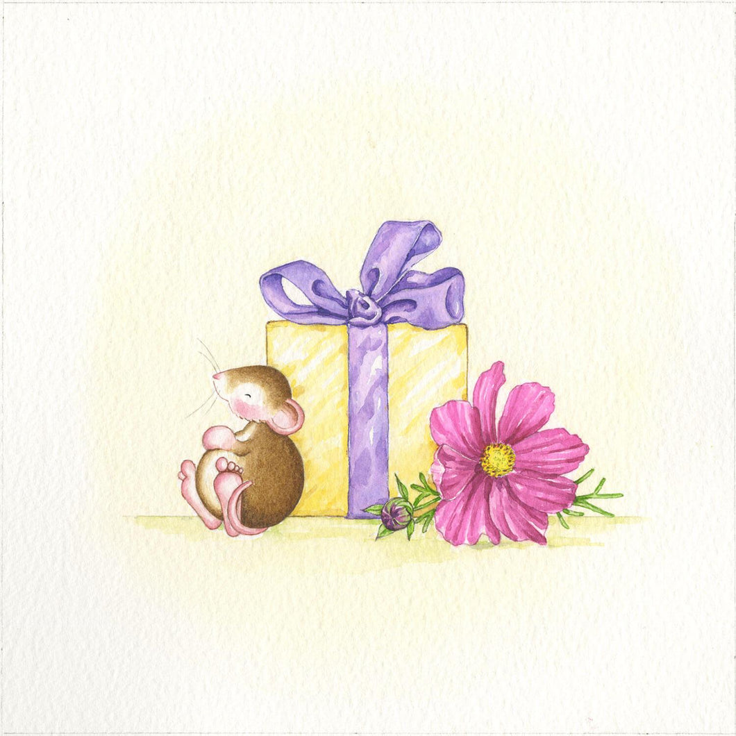 Mouse Gift and Flower