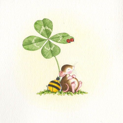 Mouse Good Luck Clover