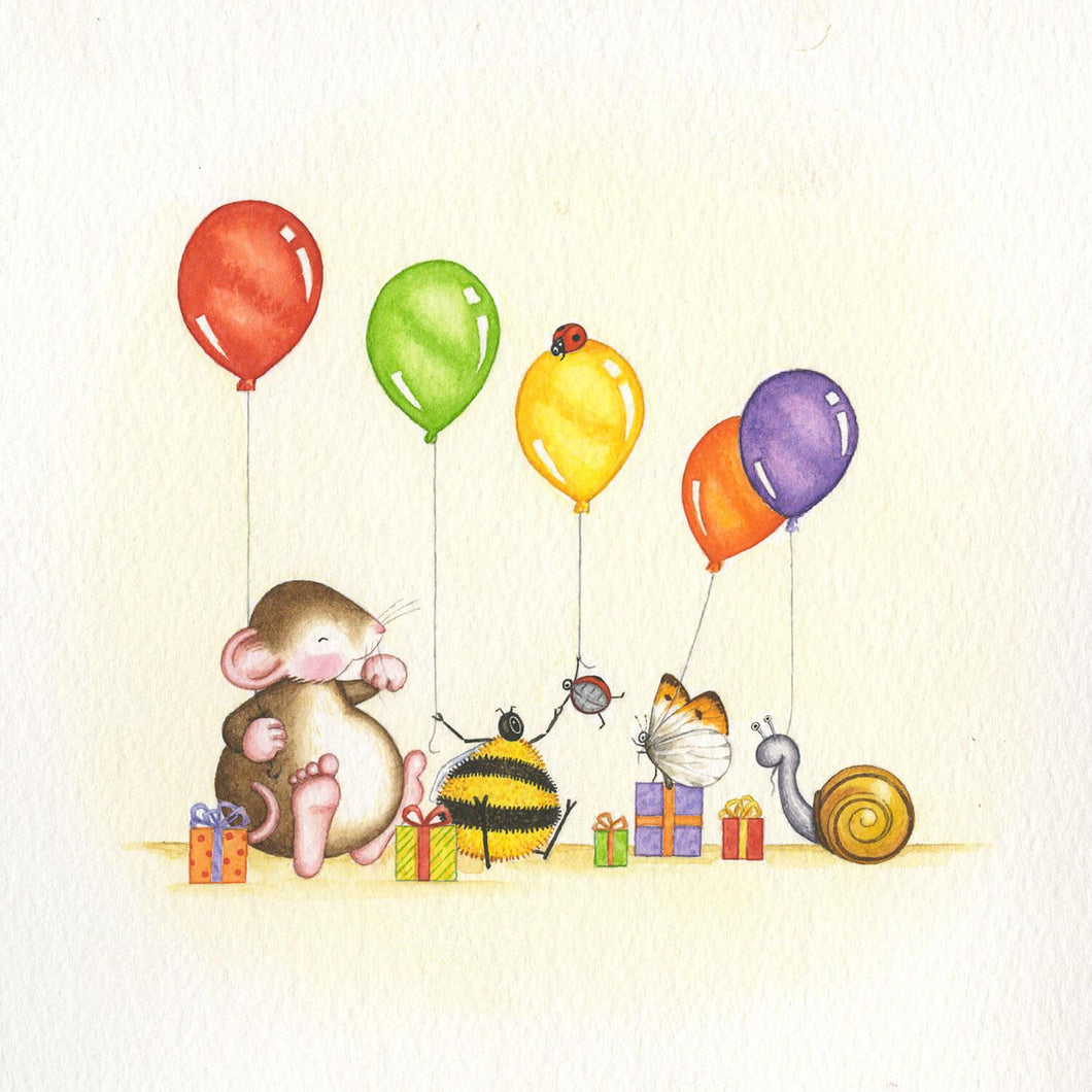 Five Friends and Balloons