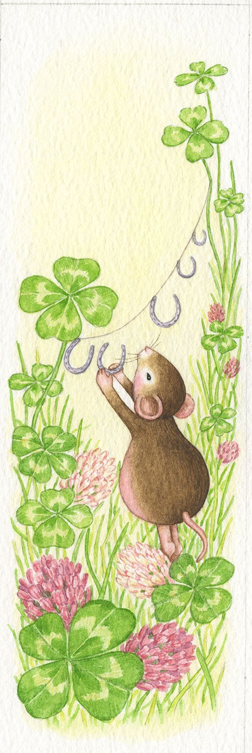 Mouse Good Luck Horseshoe