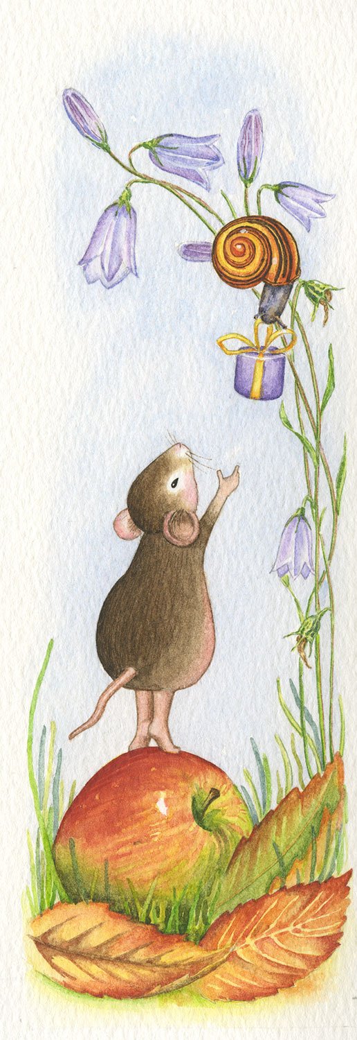 Mouse Birthday Apple & Harebell