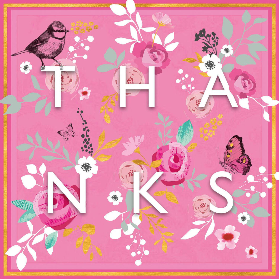 Floral Letters Thank You