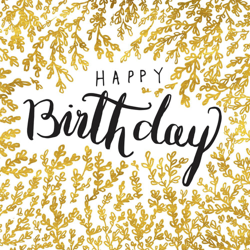 Birthday Gold Foilage