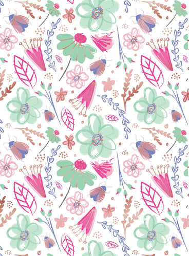 Bright Floral Congrats Wrapping Paper