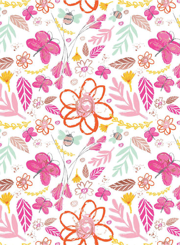 Bright Floral Get Well Soon Wrapping Paper