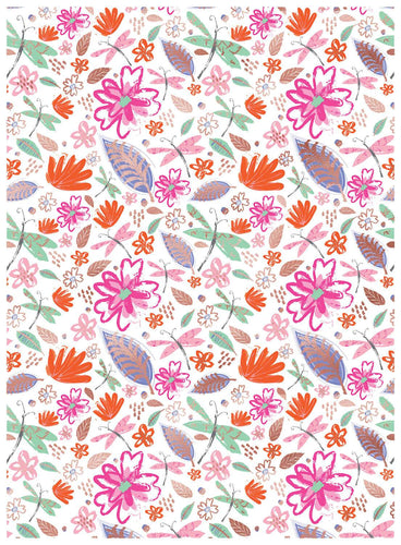 Bright Floral Thinking Of You Wrapping Paper