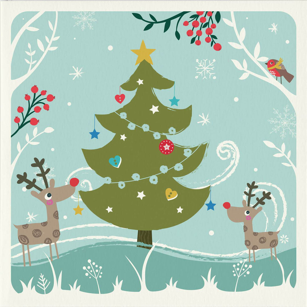 Deer and Christmas Tree