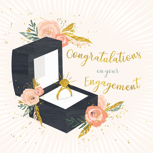 Engagement Ring and Flowers