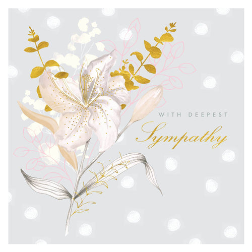 With Deepest Sympathy Grey Lily