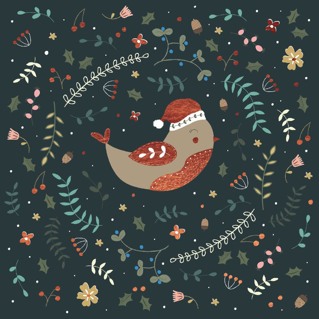 Xmas Robin Wreath